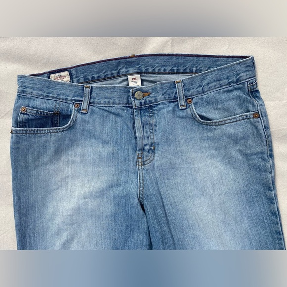 Y2K Abercrombie & Fitch Light Wash Wide Leg Flare Jeans Distressed 12L - Picture 3 of 11